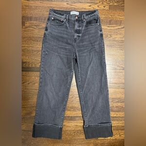 DAZE Women's Cuffed Jeans in Washed Black